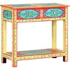 Image de Table Console Peinte À La Main 80x35x75 Cm Bois De Manguier Vidaxl