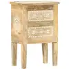Image de Table De Chevet Peinte À La Main 40x30x60 Cm Bois De Manguier Vidaxl
