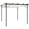 Image de Vidaxl - Pergola Avec Toit Rétractable Blanc Crème 3 X 3 M Acier