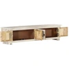 Image de vidaXL Armoire TV Blanc 140x30x35 cm Bois massif Mango