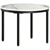 Image de Vidaxl Coffee Table White And Black Ø50 Cm Real Solid Marble
