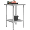 Image de vidaXL Table de travail de cuisine 60 x 60 x 85 cm acier inoxydable