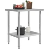 Image de vidaXL Table de travail de cuisine 80 x 60 x 85 cm acier inoxydable