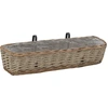Image de vidaXL Bac à fleurs pour balcon 2 pcs. Saule avec revêtement PE 80 cm
