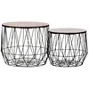 Image de vidaXL Tables basses, lot de 2, noir