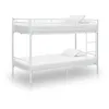 Image de Vidaxl - Lit Superposé Blanc Métal 90x200 Cm
