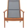 Image de vidaXL Chaise longue de jardin Gris Eucalyptus massif et Textilène