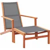 Image de Vidaxl - Chaise De Jardin Et Repose-pied Gris Eucalyptus Et Textilène