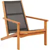 Image de Vidaxl - Chaise De Jardin Noir Bois D'Eucalyptus Solide Et Textilène