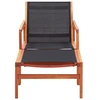 Image de vidaXL Chaise de jardin avec repose-pieds en bois massif d'eucalyptus et textilène