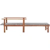 Image de vidaXL Chaise longue Poly rotin et bois massif Acacia gris