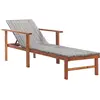 Image de Vidaxl - Chaise Longue Résine Tressée Et Bois D'Acacia Massif Gris