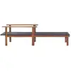 Image de vidaXL Chaise longue Poly rotin et bois massif Acacia Noir
