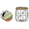 Image de vidaXL Tables basses 2 pcs. Vieux bois massif