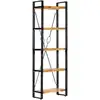 Image de Bibliothèque À 5 Niveaux 60x30x180 Cm Bois De Manguier Solide Vidaxl
