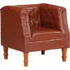 Image de Vidaxl Armchair Brown Real Leather