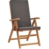 Image de vidaXL Chaises longues de jardin 2 pcs. avec coussins en teck massif gris