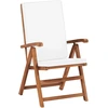 Image de vidaXL Chaises longues de jardin 2 pcs. avec coussins en teck massif