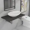 Image de Meuble De Salle De Bain En Deux Pièces Céramique Gris - Vidaxl