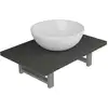 Image de vidaXL Ensemble de meubles de salle de bains 2 pcs. céramique gris