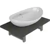 Image de vidaXL Ensemble de meubles de salle de bains 2 pcs. céramique gris