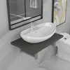 Image de Meuble De Salle De Bain En Deux Pièces Céramique Gris Vidaxl