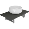 Image de vidaXL Ensemble de meubles de salle de bains 2 pcs. céramique gris