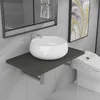 Image de Meuble De Salle De Bain En Deux Pièces Céramique Gris - Vidaxl