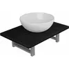 Image de vidaXL Ensemble de meubles de salle de bain 2 pièces céramique noir