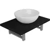 Image de Vidaxl Two Piece Bathroom Furniture Set Ceramic Black (283807+141928)