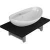 Image de vidaXL Ensemble de meubles de salle de bain 2 pièces céramique noir