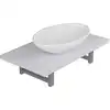 Image de vidaXL Ensemble de meubles de salle de bain 2 pièces en céramique blanche