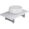 Image de vidaXL Ensemble de meubles de salle de bain 2 pièces en céramique blanche
