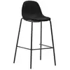 Image de vidaXL Tabouret de bar 6 pcs. noir tissu