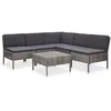 Image de Vidaxl 6 Piece Garden Lounge Set With Cushions Poly Rattan Grey
