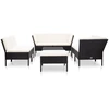 Image de vidaXL 8-tlg. Set de salon de jardin avec auflagen Poly Rattan Schwarz