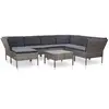 Image de Salon De Jardin 8 Pcs Avec Coussins Résine Tressée Gris Vidaxl