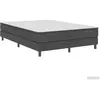 Image de vidaXL Boxspring-Bettgestell Grau Stoff 160x200 cm