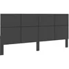 Image de Vidaxl   Tête De Lit 200x200 Cm En Tissu Gris Foncé   Design Élégant Et Stable   Facile À Assembler   Convient Aux Cadres De Lit Standards