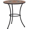 Image de vidaXL Ensemble Bistro 3 pièces Mosaïque Céramique Orange / Gris