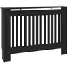 Image de Couverture Du Radiateur Noir En Mdf Avec Diverses Doges Verticaux Taille : 112x19x81 Cm