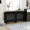 Image de Couverture Du Radiateur Noir En Mdf Avec Diverses Doges Verticaux Taille : 172x19x81 Cm