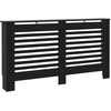 Image de vidaXL Habillage de radiateur noir 152x19x81,5 cm MDF