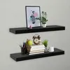 Image de Vidaxl - Tagères Murales Flottantes 2 Pcs Noir 60x20x3,8 Cm