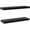 Image de Vidaxl - Tagères Murales Flottantes 2 Pcs Noir 80x20x3,8 Cm