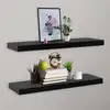 Image de Vidaxl - Tagères Murales Flottantes 2 Pcs Noir 100x20x3,8 Cm