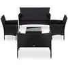 Image de Vidaxl - Salon De Jardin 5 Pcs Avec Coussins Résine Tressée Noir