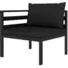 Image de vidaXL Ensemble de salon de jardin 4 pièces avec coussins Aluminium Anthracite