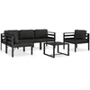 Image de Vidaxl - Salon De Jardin 6 Pcs Avec Coussins Aluminium Anthracite