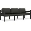 Image de Vidaxl - Salon De Jardin 3 Pcs Avec Coussins Aluminium Anthracite